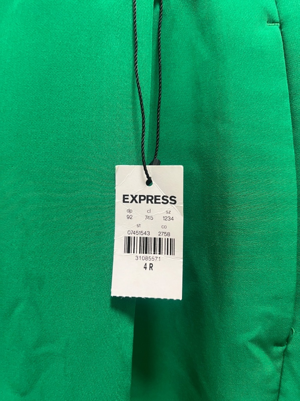 Express Green Boyfriend Blazer and Pleated Pants - Picture 3 of 6